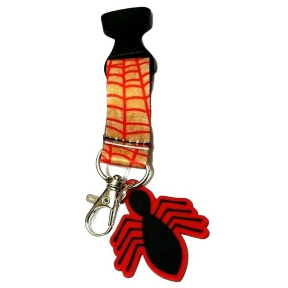 Bioworld Marvel Spider-Man Lanyard with Sticker, ID Badge Holder & Rubber Charm - Picture 4 of 9